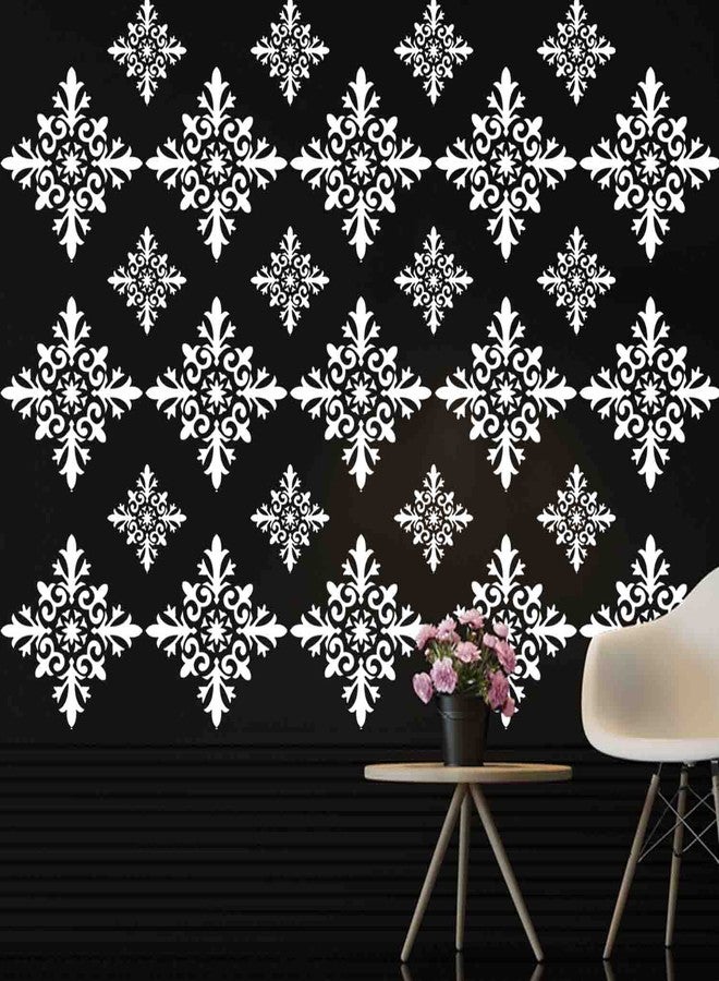 ARandNJ Stencils for Wall Painting Pack of 1 (Size:- 16X24 Inch) Pattern Theme- Rhombus Print DIY Reusable Design Suitable for Bedroom, Drawing Room, Living Room, Entrance & Office Decoration - Image 4